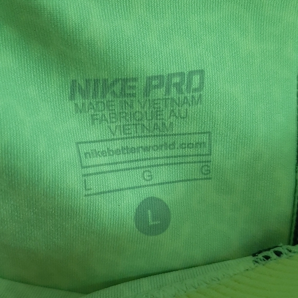 Nike Pro Dri Fit Stay Cool Ankle Tights Pants Mezzo Large Neon Workout Athletic - Picture 7 of 9